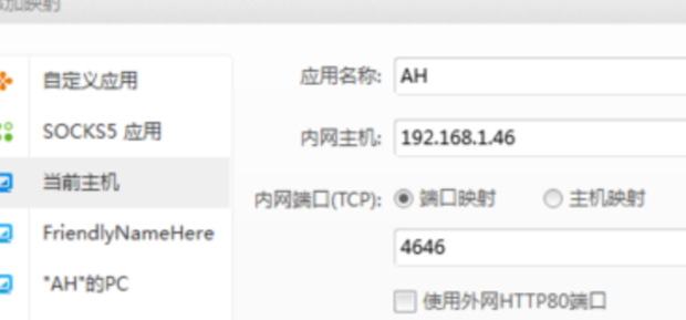 花生壳配置内网主机端口填什么