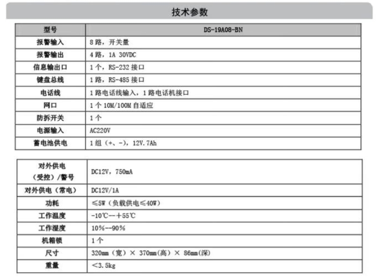 海康总线网络报警主机